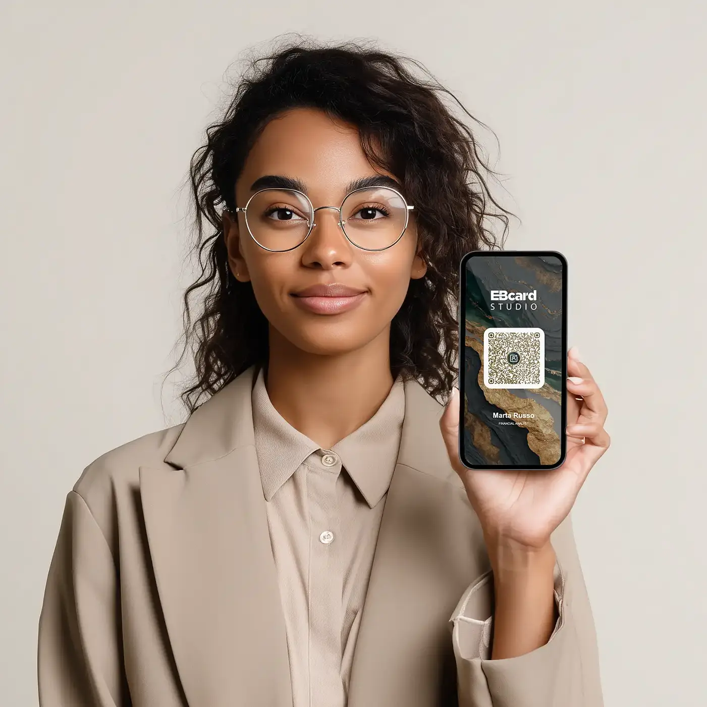 EBCard interface and branded card visual